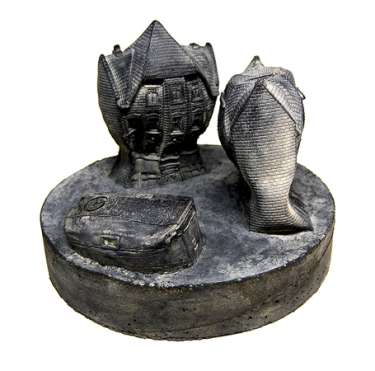 Family Portrait, 2012, painted concrete, 25 x 25 x 25 cm