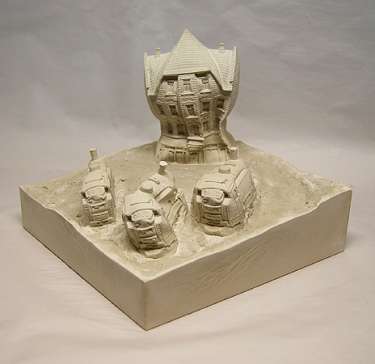Teknokrati IV, 2011, plaster, 25 x 27 x 27 cm