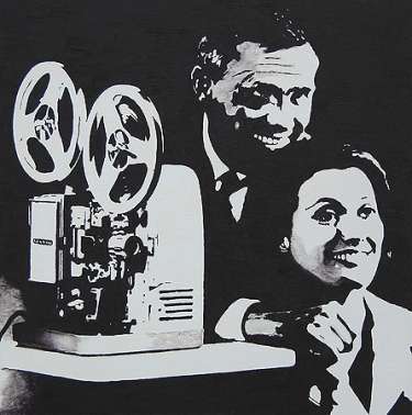 Smalfilmerskan, 2008, oil on canvas, 50 x 50 cm